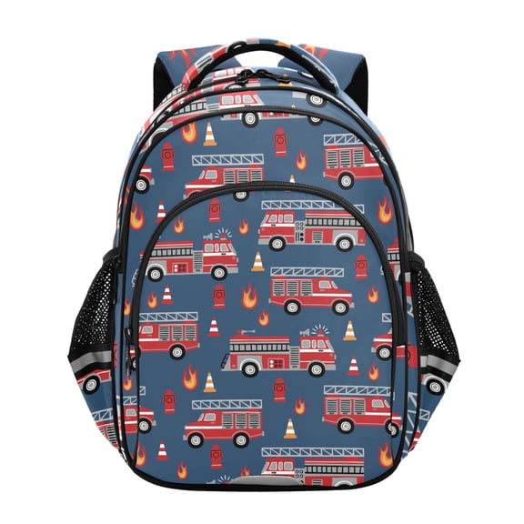 ALAZA Fire Trucks School Backpack Elementary Bag Bookbag Travel Rucksack