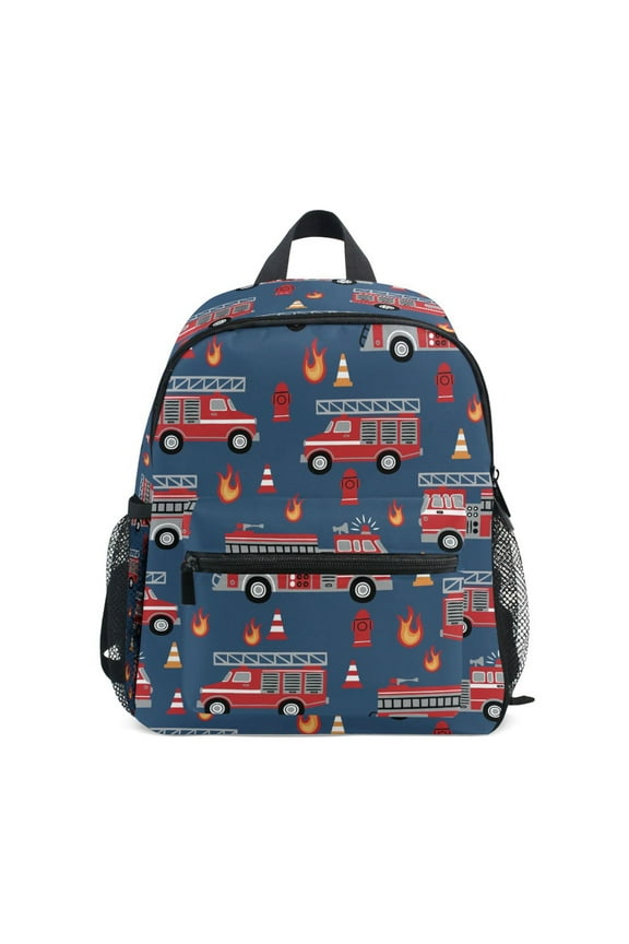 Fire Trucks School Backpack Small Bookbag Mini Bags