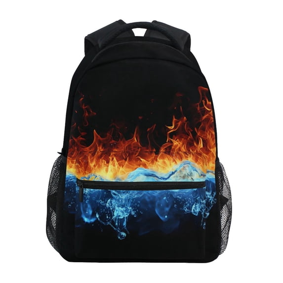 ALAZA Fire and Water Pattern School Backpack Elementary Stylish Bookbag Laptop Bags Travel Daypack
