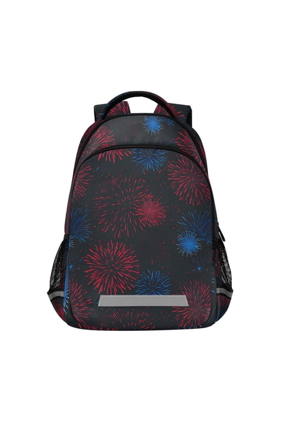Fireworks Paint Backpack Elementary School Bag Bookbag Travel Rucksack