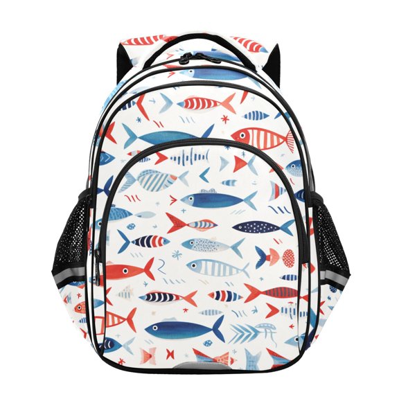ALAZA Fishes School Backpack Elementary Bag Bookbag Travel Rucksack