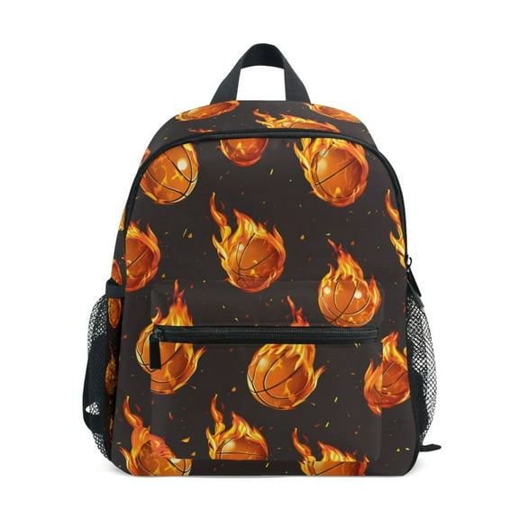 ALAZA Flaming Basketballs School Backpack Small Bookbag Mini Bags