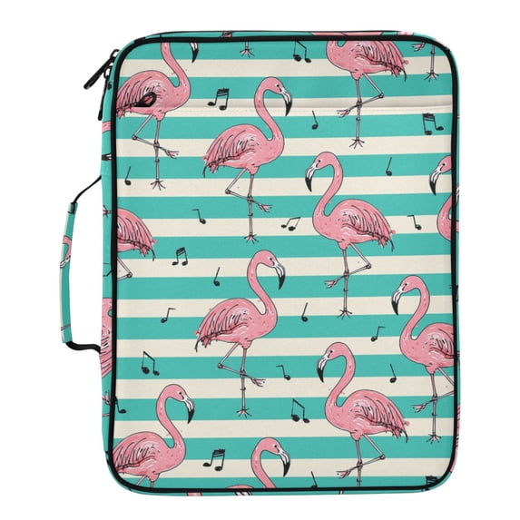 ALAZA Flamingo on Stripes Pattern Expanding Accordion File Folder 3 ...