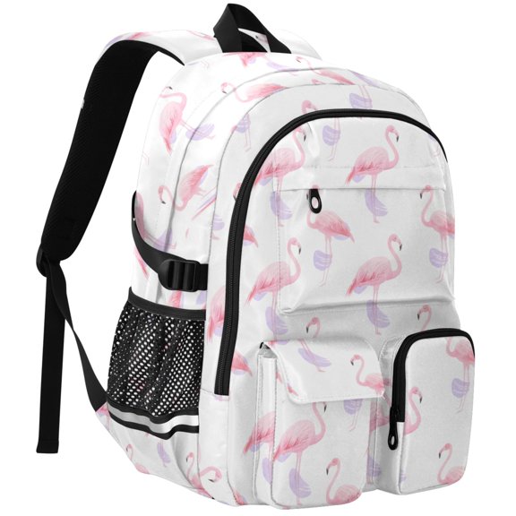 ALAZA Flamingos Watercolor Print Student Backpack School Bookbag Large Laptop Daypack Travel Bag
