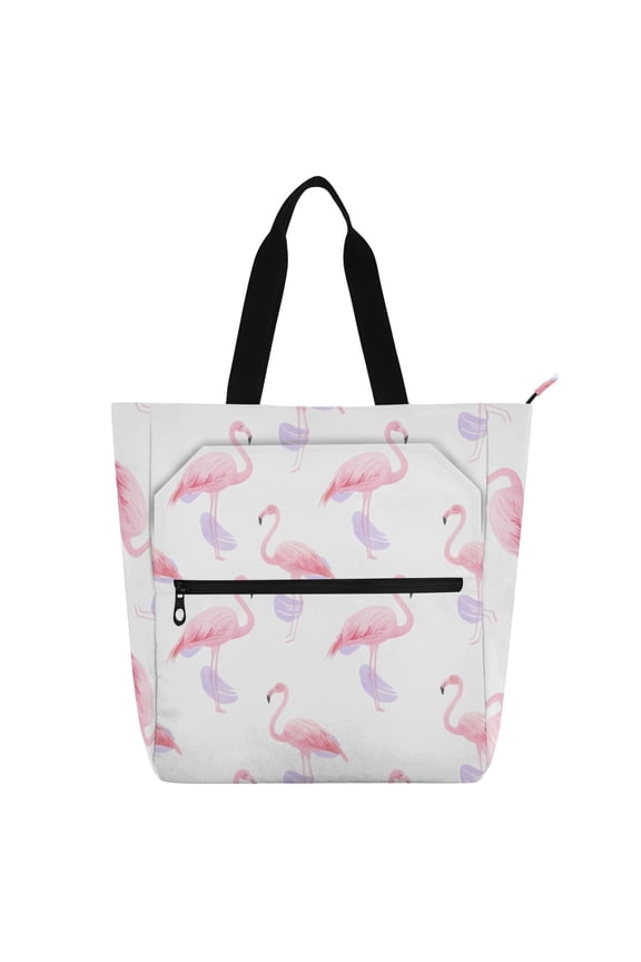 Flamingos Watercolor School Book Bag Kids Tote Bags Handbag