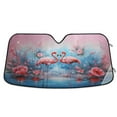 thumbnail image 1 of ALAZA Flamingos and Flowers Windshield Sun Shade Car Foldable Sun Visor Block UV Rays Protector 53"x23.5", 1 of 8