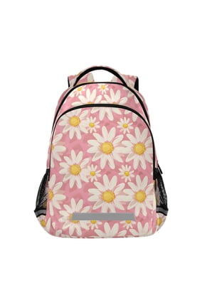 Floral Daisy Backpack Elementary School Bag Bookbag Travel Rucksack