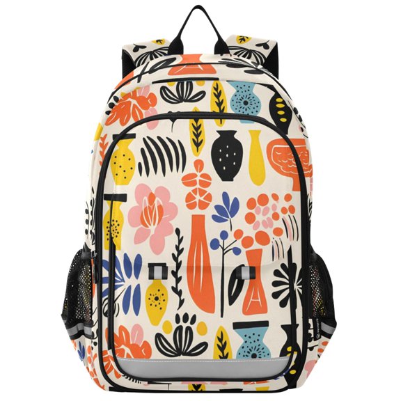 ALAZA Floral Flowers Laptop Backpack Purse Travel Bag Casual School Bookbag Rucksack for Women Men
