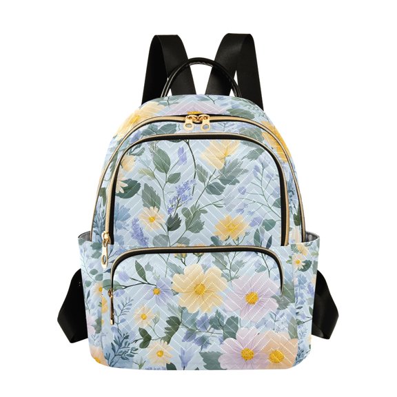 ALAZA Floral Pattern Womens Travel Laptop Backpack Large Daypack Ladies Shoulder Bags S
