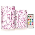 thumbnail image 1 of ALAZA Floral with Heart Shape 2 PCs LED Flickering Flameless Candles with Remote Timer Battery Operated Candle, 1 of 7