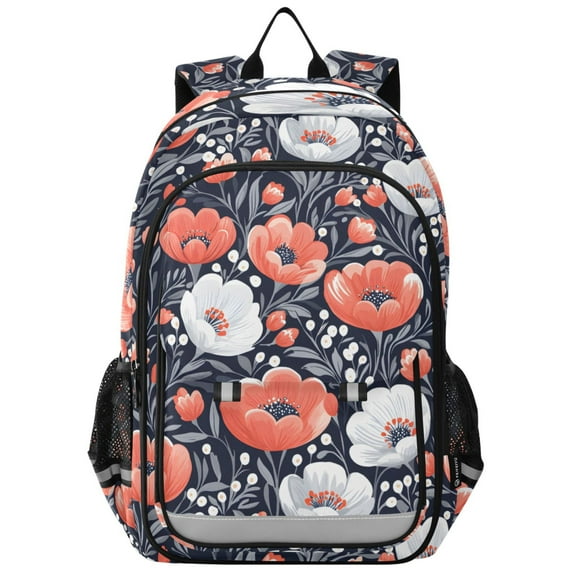 ALAZA Flower Floral Laptop Backpack Purse Travel Bag Casual School Bookbag Rucksack for Women Men