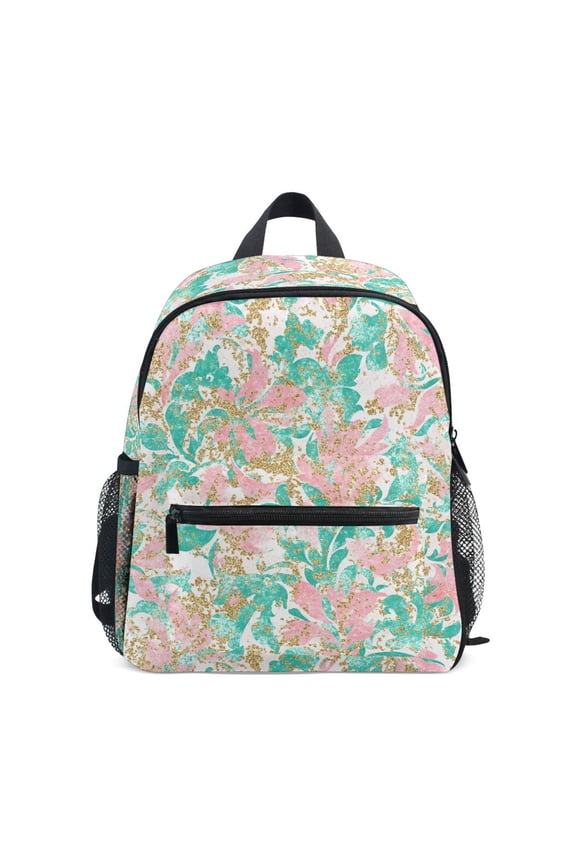 Flower Oil Paint School Backpack Small Bookbag Mini Bags