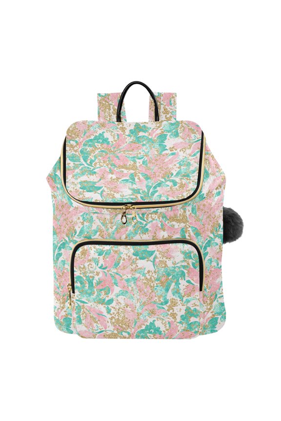 Flower Oil Paint Travel Backpack Laptop Bag Large Capacity Daypack