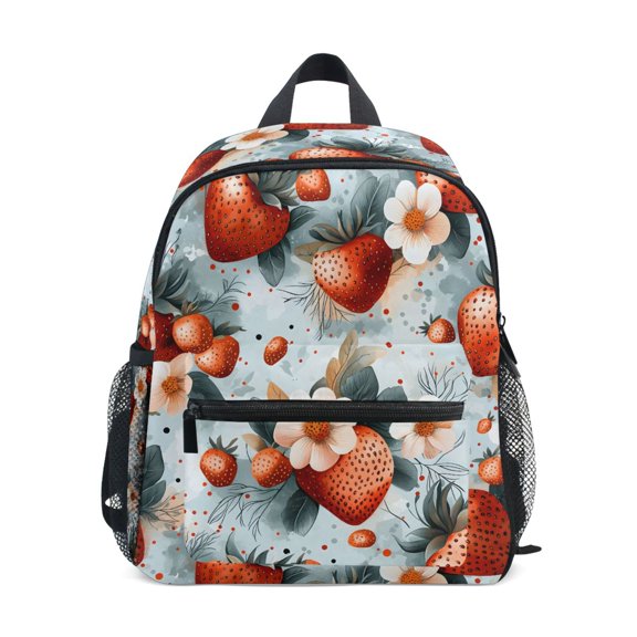 ALAZA Flower Strawberry School Backpack Small Bookbag Mini Bags