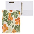 thumbnail image 1 of ALAZA Flower Tropical Leaf Hardcover 3 Ring Binder 1.5" Round Rings Interior Pockets Binders Organizer 1 Pack, 1 of 9