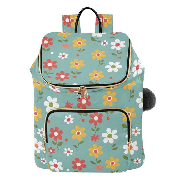 ALAZA Flowers Hand Draw Travel Backpack Laptop Bag Large Capacity Daypack