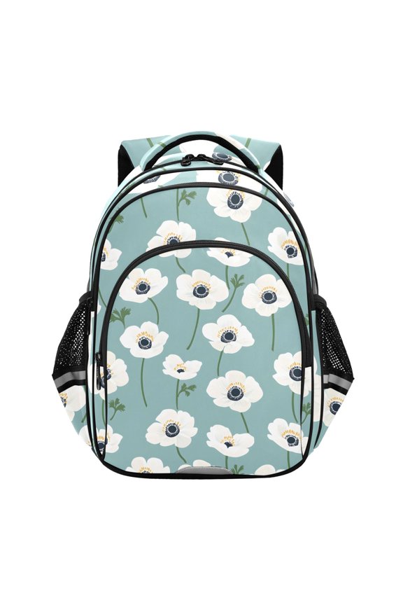 Flowers Paint School Backpack Elementary Bag Bookbag Travel Rucksack