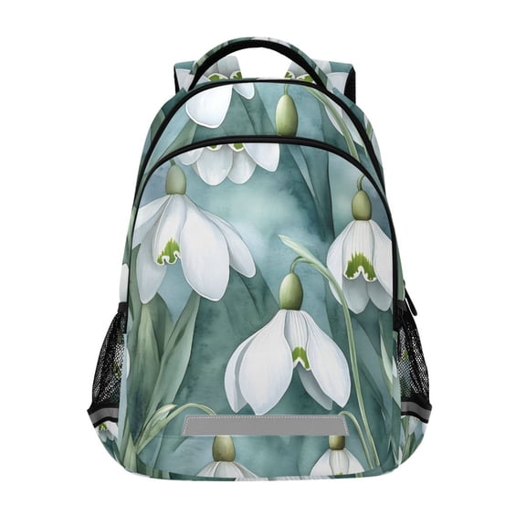 ALAZA Flowers6 Backpack Elementary School Bag Bookbag Travel Rucksack