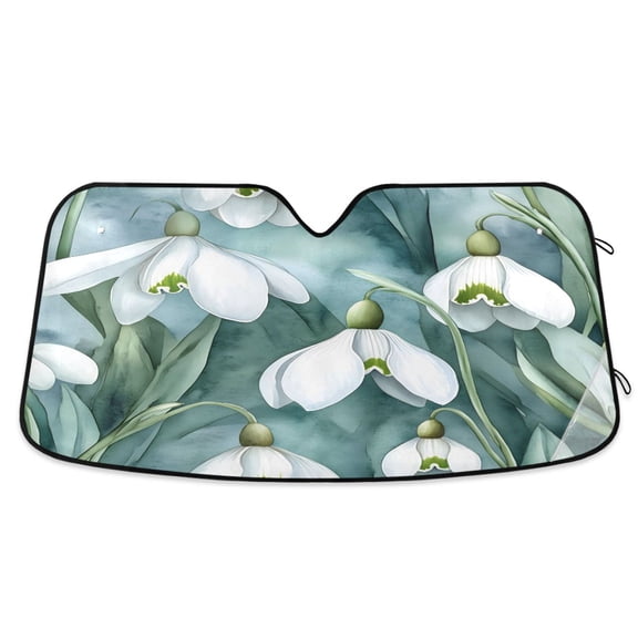 ALAZA Flowers6 Windshield Sun Shade Car Foldable Visor Block UV Rays Protector 53"x23.5"