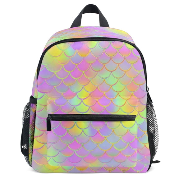 ALAZA Tie-Dye Scales Gradient Pattern School Backpack Student Bookbag Mini Bag