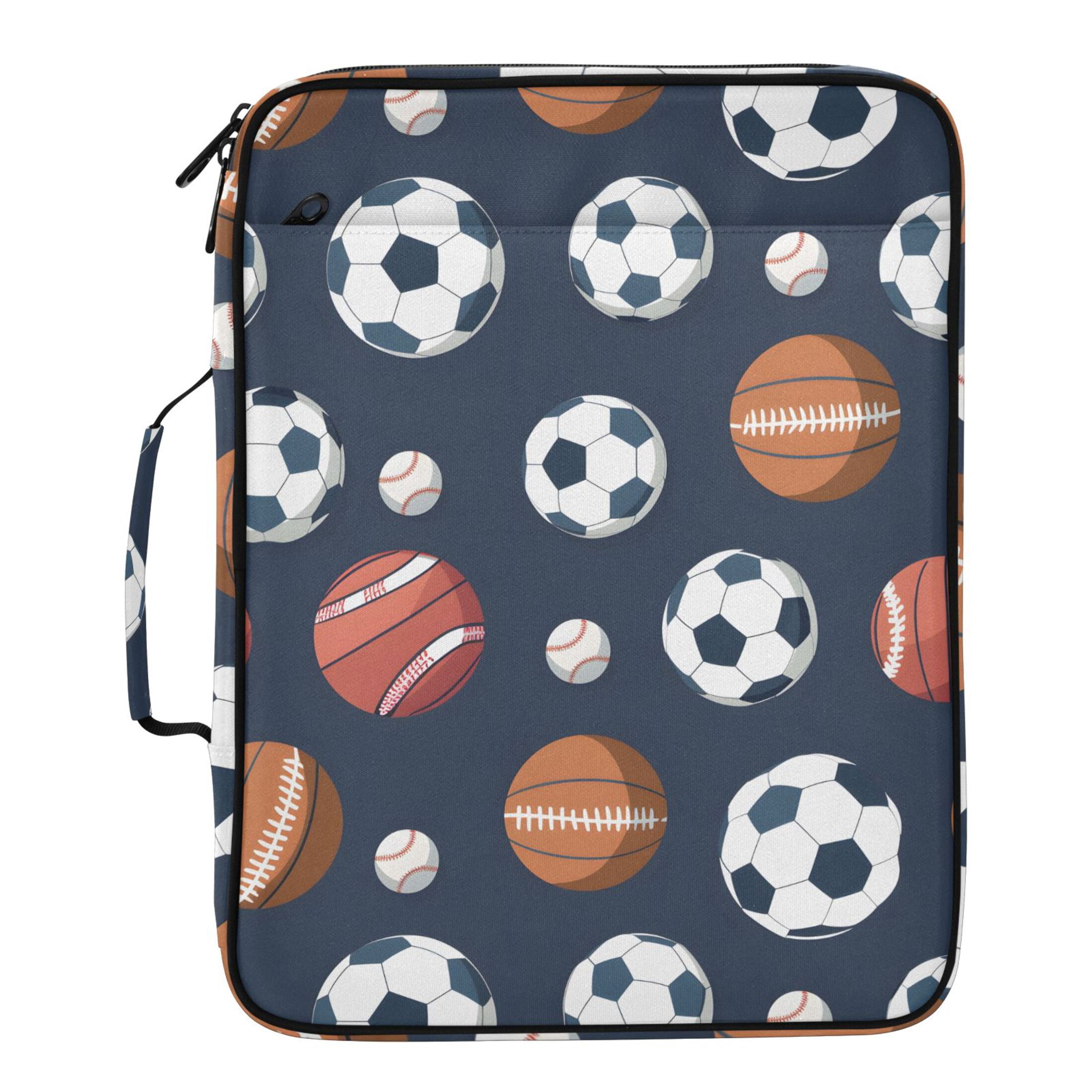 ALAZA Football Baseball Pattern Expanding Accordion File Folder 3 Ring ...