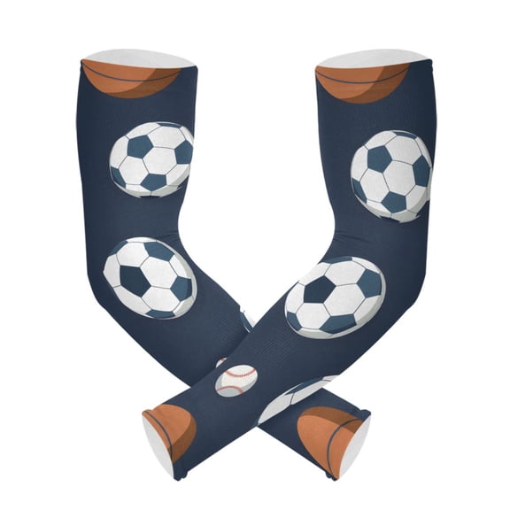 ALAZA Football Baseball UV Sun Protection Arm Sleeves UPF 50+ Compression Cooling Sleeve 1 Pair