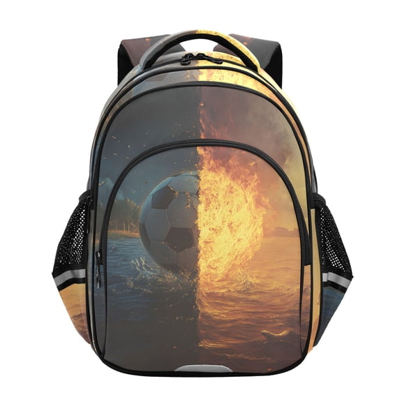 ALAZA Football Burning School Backpack Elementary Bag Bookbag Travel Rucksack