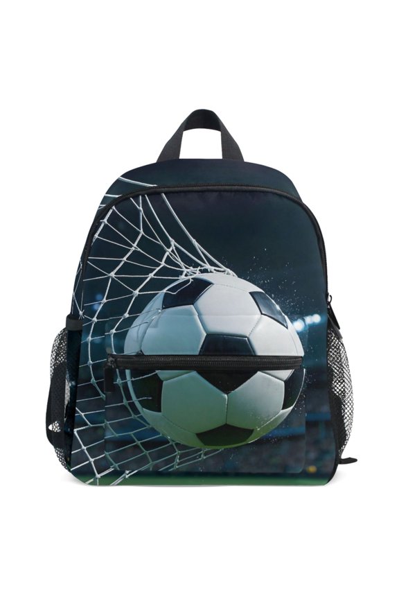 Football Field Pattern School Backpack Student Bookbag Mini Bag