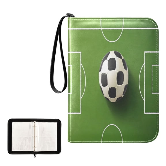 ALAZA Football Field Trading Card Binder 4 Pocket Cards Collection Album 400 Folder Holder