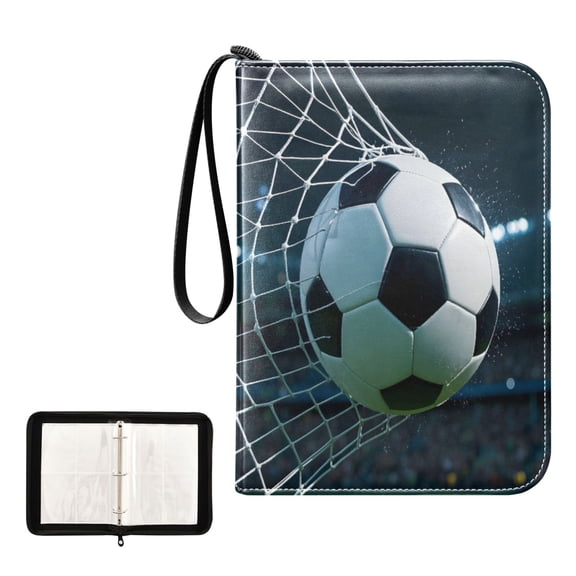 ALAZA Football Field Trading Card Binder 4 Pocket Cards Collection Album 400 Folder Holder