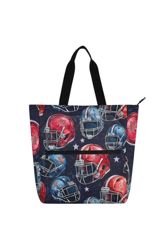 Football Helmet School Book Bag Kids Tote Bags Handbag