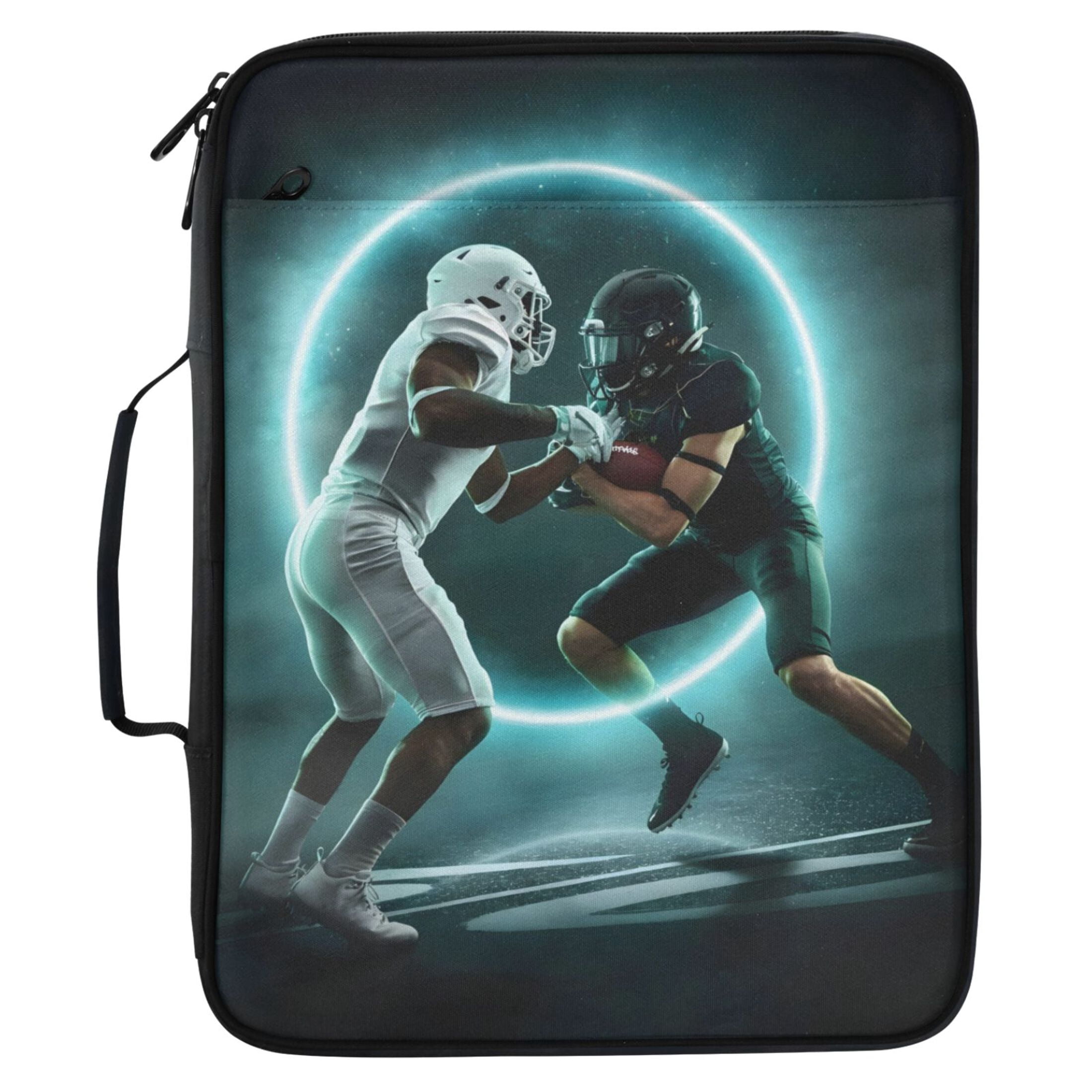 ALAZA Football Player1 Pattern Expanding Accordion File Folder 3 Ring ...