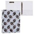 ALAZA Football Rugby Balls Hardcover 3 Ring Binder 1.5