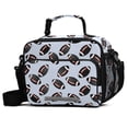 ALAZA Football Rugby Balls Lunch Box Insulated Cooler Bag Reusable Tote ...