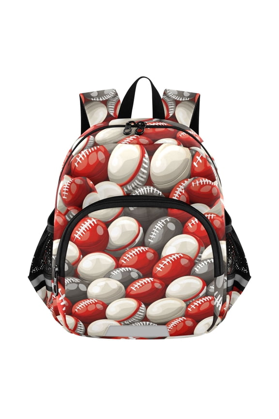 Football Rugby Balls Mini Backpack School Bookbag Age 3-7 Small