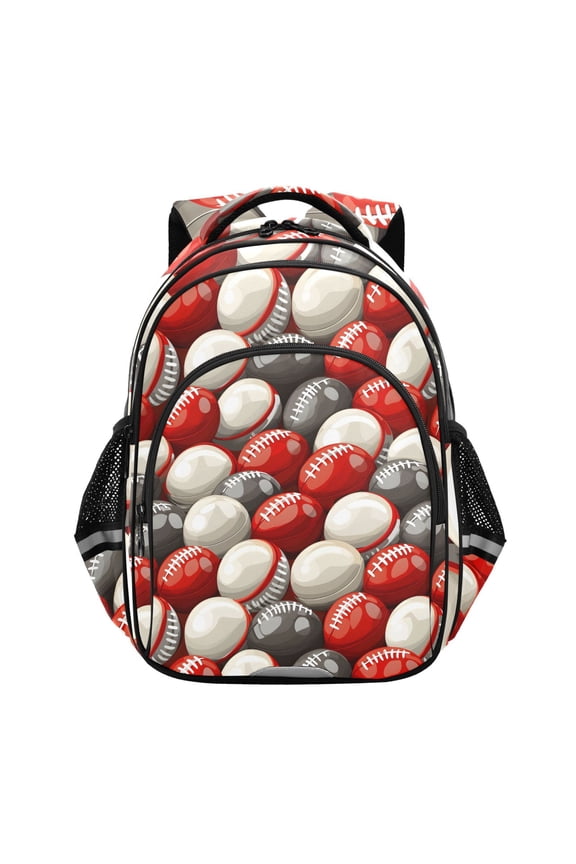Football Rugby Balls School Backpack Elementary Bag Bookbag Travel Rucksack