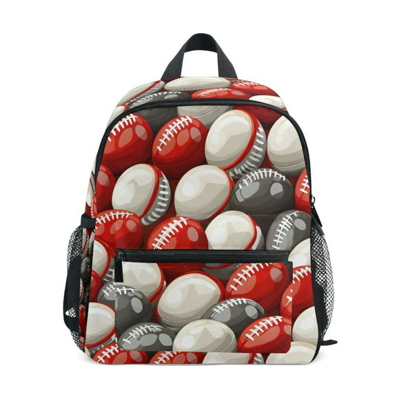 ALAZA Football Rugby Balls School Backpack Small Bookbag Mini Bags