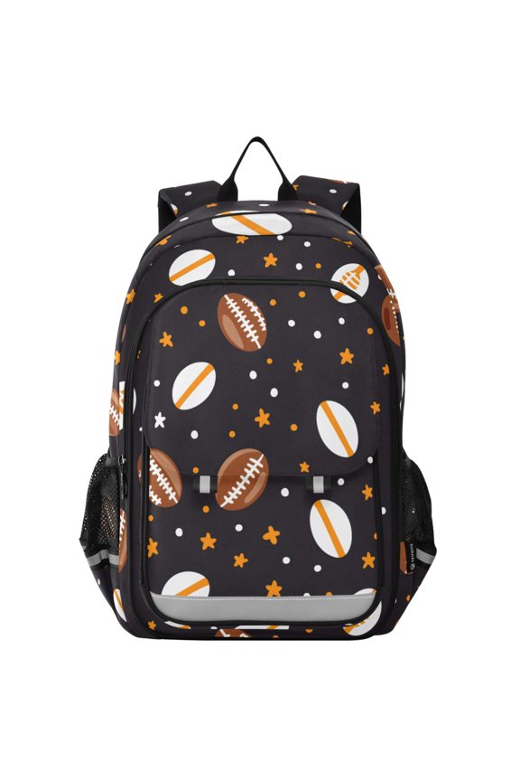 Football Rugby Stars Laptop Backpack Purse Travel Bag Casual School Bookbag Rucksack for Women Men