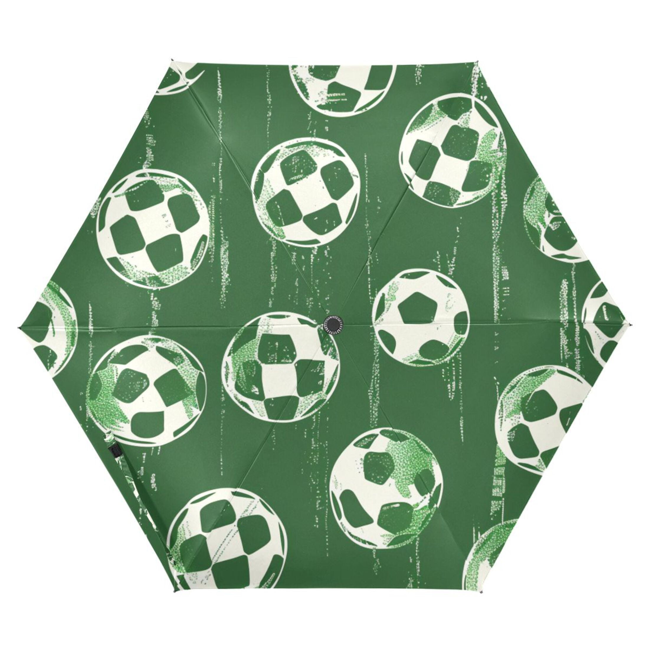 ALAZA Football Soccer Ball UPF 50+ Compact Folding Umbrella for Rain Travel Umbrella Packable