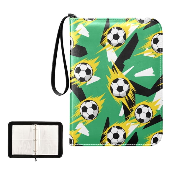 ALAZA Football Style Trading Card Binder 4 Pocket Cards Collection Album 400 Folder Holder