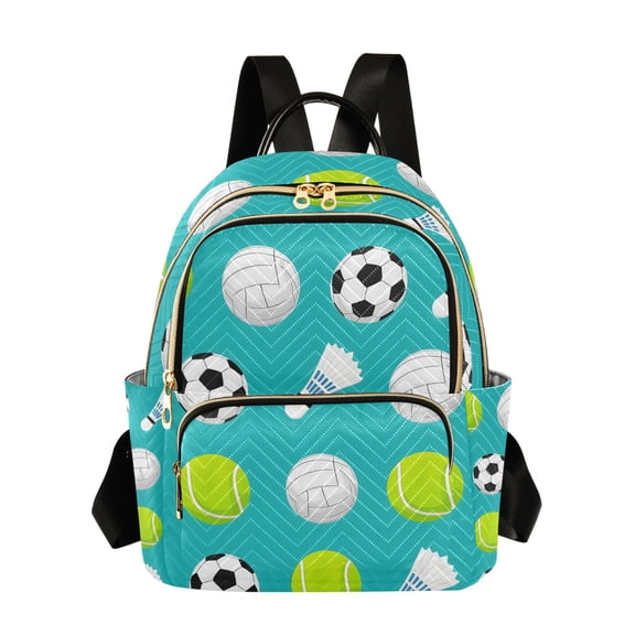 ALAZA Football Tennis Balls Womens Travel Laptop Backpack Large Daypack Ladies Shoulder Bags M