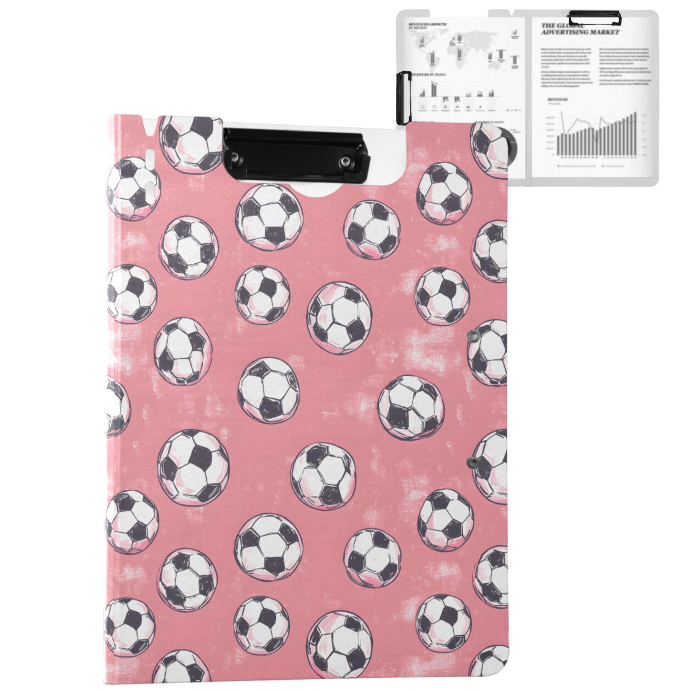 ALAZA Footballs A4 Foldable Clipboard 360 Degree Folder Binder ...