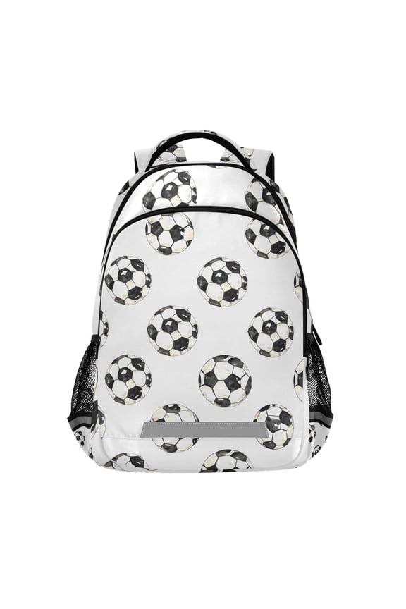Footballs-z1 Backpack Elementary School Bag Bookbag Travel Rucksack