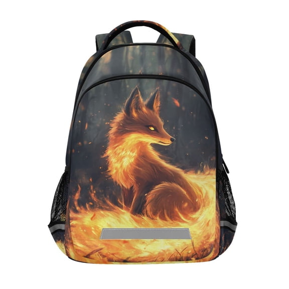 ALAZA Fox Fire Forest Backpack Elementary School Bag Bookbag Travel Rucksack