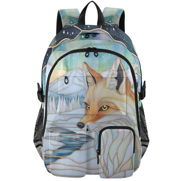 ALAZA Fox Marble Texture Print Student Backpack School Bookbag Large Laptop Daypack Travel Bag