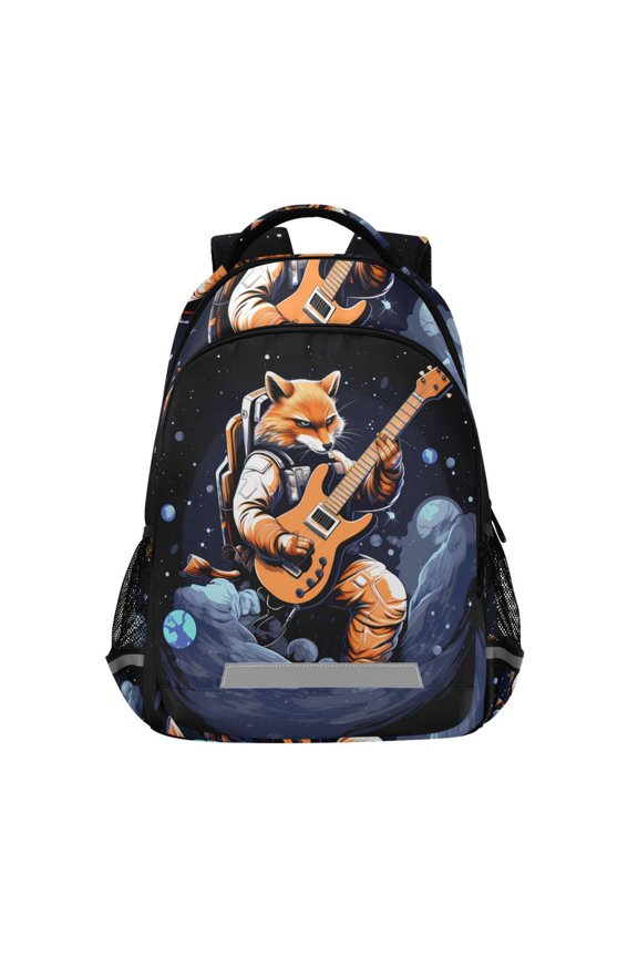 Fox Play Guitar Backpack Elementary School Bag Bookbag Travel Rucksack