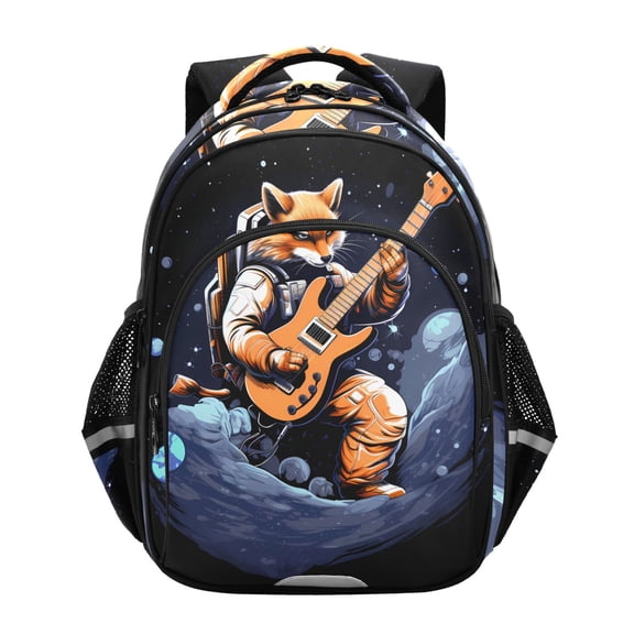 ALAZA Fox Play Guitar School Backpack Elementary Bag Bookbag Travel Rucksack
