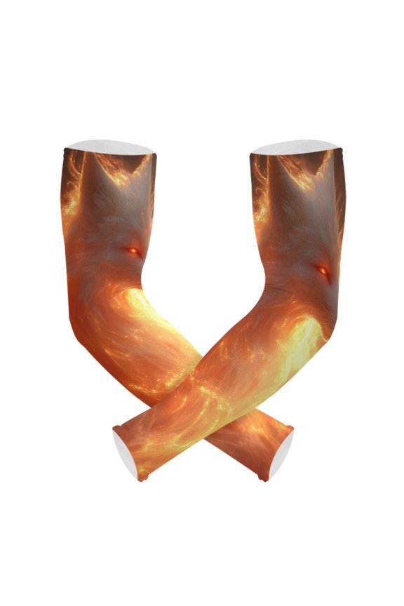 Fox at Fire UV Sun Protection Arm Sleeves UPF 50+ Compression Cooling Sleeve 1 Pair