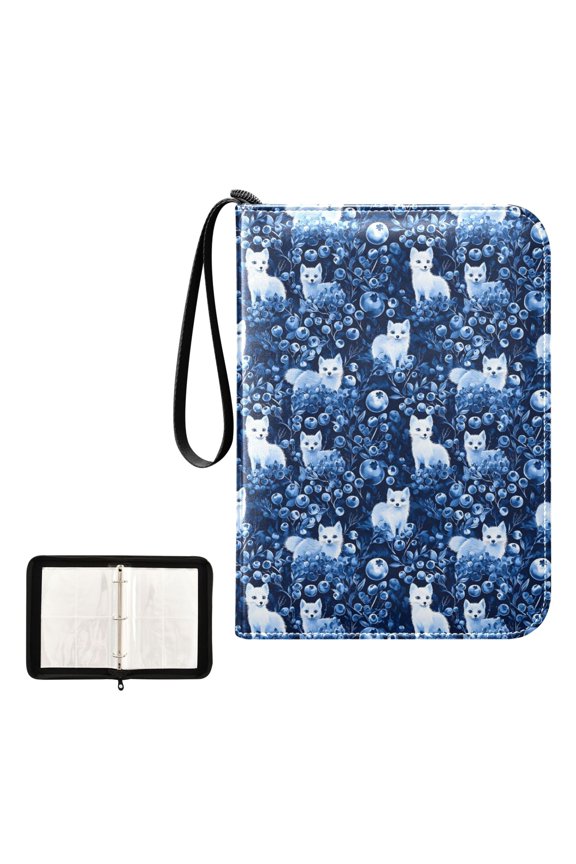 Fox in Blueberries Trading Card Binder 4 Pocket Cards Collection Album 400 Folder Holder