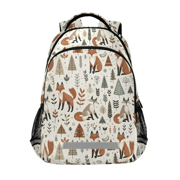 ALAZA Foxes and Leaves Backpack Elementary School Bag Bookbag Travel Rucksack
